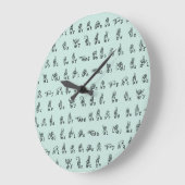 ASL Jade // American Sign Language Alphabet Große Wanduhr (Winkel)