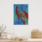 ASL Jesus verklebte Glaseffektposter Poster (Küche)