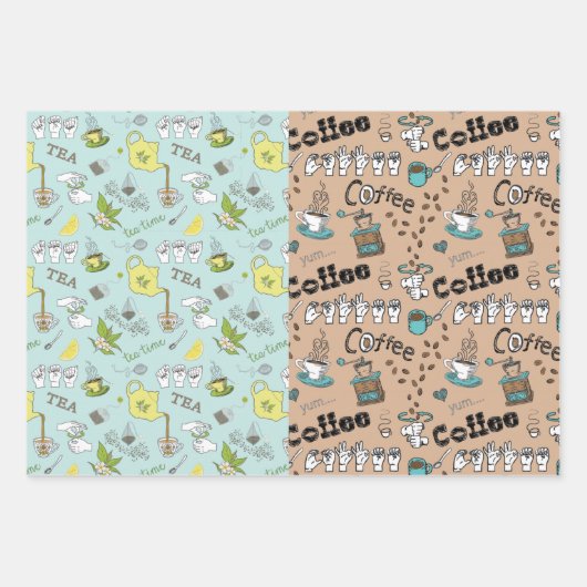 ASL Kaffee & Tee Geschenkpapier Set (Vorderseite 3)