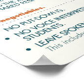 ASL Klassenrichtlinien. Plakat (helles bkgd) (Ecke)