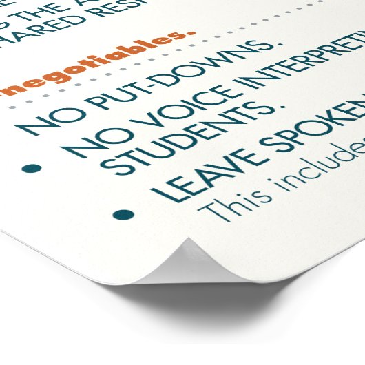 ASL Klassenrichtlinien. Plakat (helles bkgd) (Ecke)