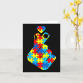 Asl Korean Liebe Sign Language Autismus Awareness Karte (Gelbe Blume)