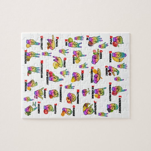 ASL Learning – Alphabet & Numbers Puzzle (Horizontal)