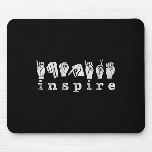 ASL Lehrer American Sign Language Deaf Awareness Mousepad (Vorne)