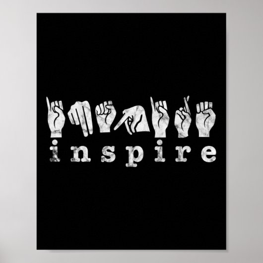 ASL Lehrer American Sign Language Deaf Awareness Poster (Vorne)