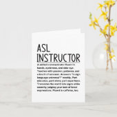Asl-Lehrer Karte (Gelbe Blume)