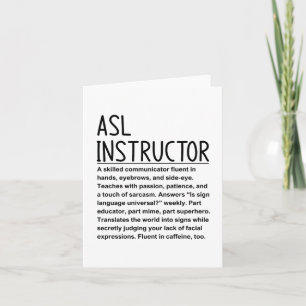 Asl-Lehrer Karte