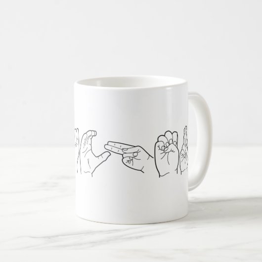 Asl-Lehrer-Tasse - amerikanisches Zeichen-Sprache Kaffeetasse (VorderseiteRechts)