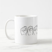 Asl-Lehrer-Tasse - amerikanisches Zeichen-Sprache Kaffeetasse (Links)