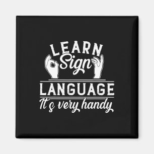 ASL LehrerInnen lernen Signatur-Sprache Magnet