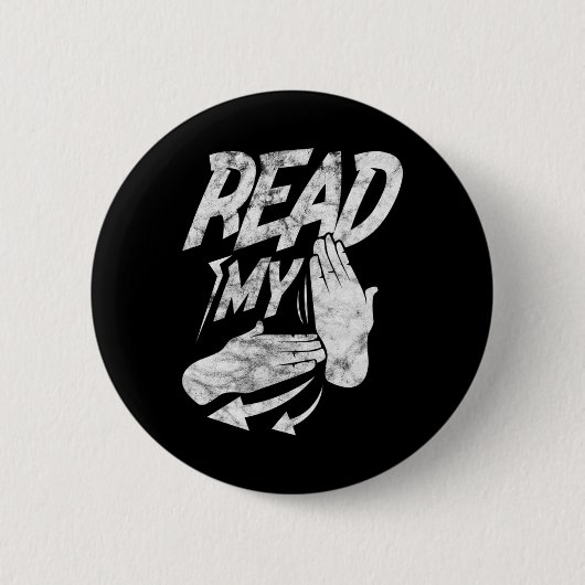 ASL Lest My Hand Deaf American Sign Language Disto Button (Vorderseite)