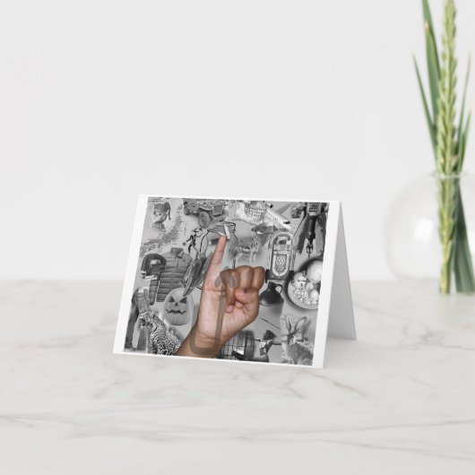 ASL Letter J mit BildCollage Dankeskarte (Vorderseite)