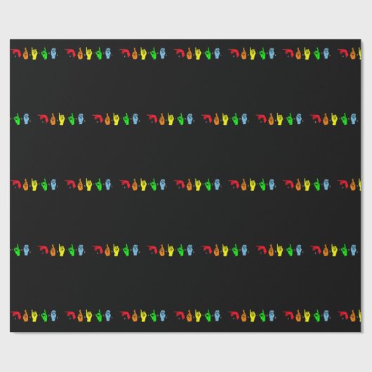 ASL LGBTQ Sign Language Geschenkpapier (Flach)