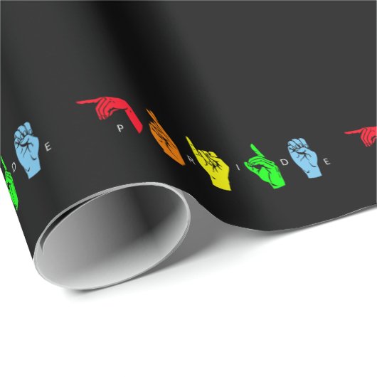 ASL LGBTQ Sign Language Geschenkpapier (Rolleneckpunkt)