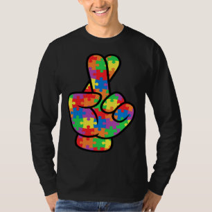 ASL Lieb Gebärdensprache Autismus-Bewusstsein Unte T-Shirt