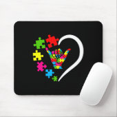 ASL Liebe Autism Awareness Day Apple Sign Language Mousepad (Mit Mouse)