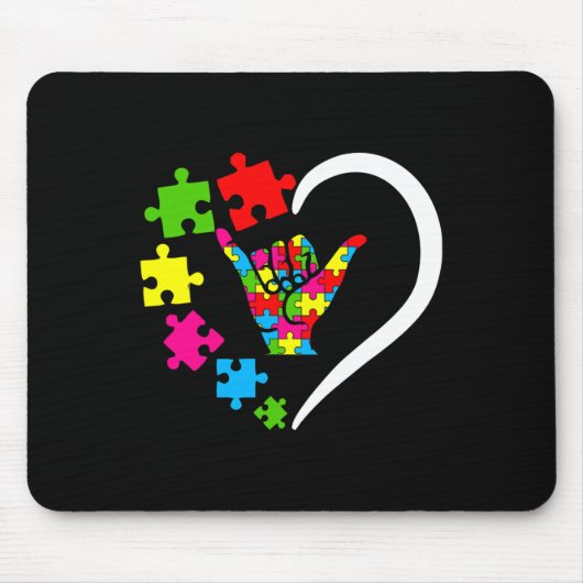 ASL Liebe Autism Awareness Day Apple Sign Language Mousepad (Vorne)
