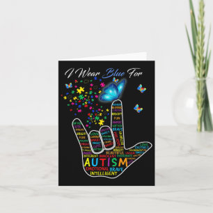 Asl Liebe Gebärdensprache Hand I tragen Blau für A Karte