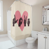 ASL Liebe IV - Valentinstag Duschvorhang (Beispiel)