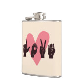 ASL Liebe IV - Valentinstag Flachmann (Links)