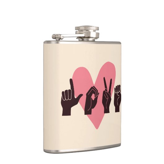 ASL Liebe IV - Valentinstag Flachmann (Rechts)