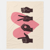 ASL Liebe IV - Valentinstag Fleecedecke (Vorderseite)