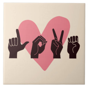 ASL Liebe IV - Valentinstag Fliese