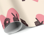 ASL Liebe IV - Valentinstag Geschenkpapier (Rolleneckpunkt)