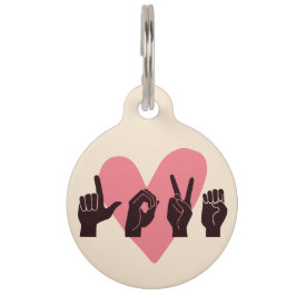 ASL Liebe IV - Valentinstag Haustiermarke