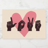 ASL Liebe IV - Valentinstag Schaumweinetikett (Einzelnes Label)