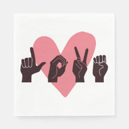 ASL Liebe IV - Valentinstag Serviette