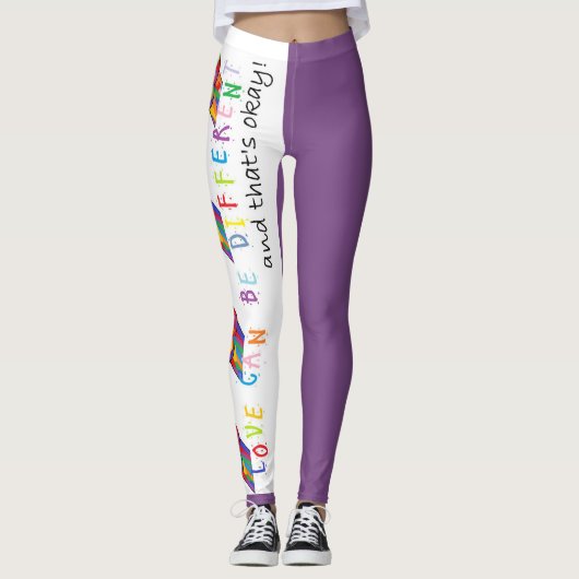 Asl-Liebe kann unterschiedliches Lila sein Leggings (Vorderseite)