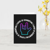 ASL Liebe Schild Behinderung Bewusstsein Karte (Gelbe Blume)