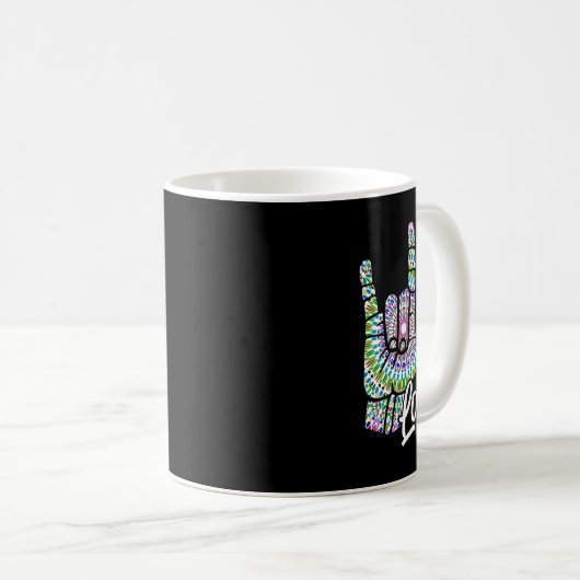 ASL Liebe Sie geben Gebärdensprache Butterfly Deaf Kaffeetasse (VorderseiteRechts)