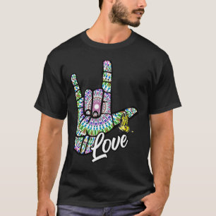 ASL Liebe Sie geben Gebärdensprache Butterfly Deaf T-Shirt
