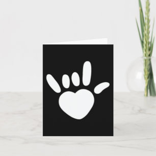 ASL Liebe Sign American Sign Language Deawarenes Karte