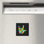 ASL Liebe Signage Language Autismus Awareness Magnet (In Situ (Geschirrspüler))
