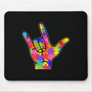 ASL Liebe Signage Language Autismus Geschenkgutsch Mousepad