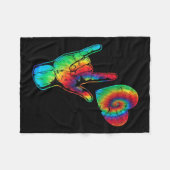 ASL Liebe Signage Language Autismus Sensibilisieru Fleecedecke (Vorderseite (Horizontal))