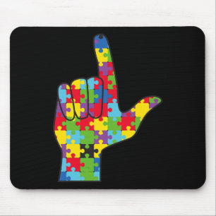 ASL Liebe Signature Autismus Sensibilisierung Unte Mousepad