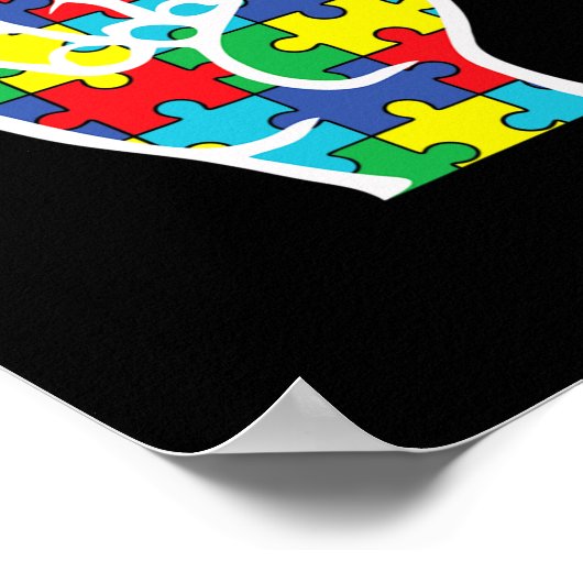 Asl Liebe signieren Hand Autismus Sensibilisierung Poster (Ecke)