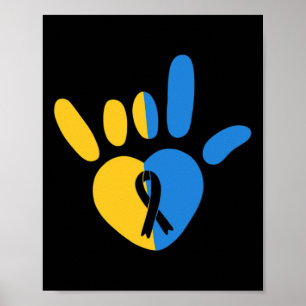 ASL Liebe Signieren Non-verbal Down Syndrome Aware Poster