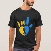 ASL Liebe Signieren Non-verbal Down Syndrome Aware T-Shirt (Vorderseite)