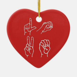 Asl-Liebe-Verzierung Keramik Ornament