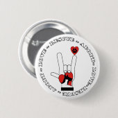 ASL - LIEBE-ZEICHEN - ADOPTIEREN SIE - RETTUNG - BUTTON (Vorne & Hinten)