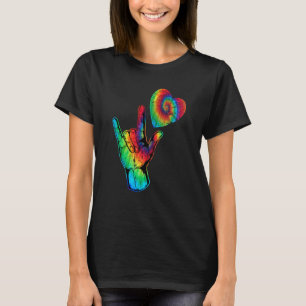 ASL Liebessprache Gebärdensprache Autismus-Bewusst T-Shirt