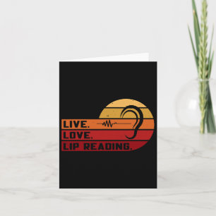 Asl Live-Liebe Lip Lesen der Signature Language De Karte
