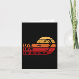 ASL Live Liebe Lip Lesen SignLanguage Deaf Aware Karte