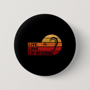 Asl Live Love Lippenlesen Gebärdensprache Gehörlos Button