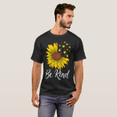ASL Love Be Kind Sunflower Deaf T-Shirt (Vorne ganz)
